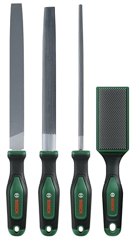 Bosch Set di lime da 200 mm, con spazzola, 4 pezzi (accessorio manuale)