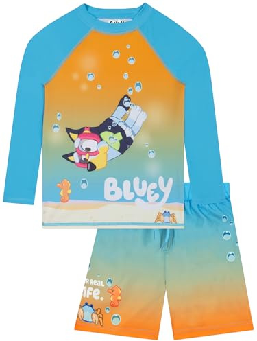BlueY Badeanzug Für Jungen, Zweiteiliger Schwimmanzug Kinder Mit Langarm-Top Und Shorts, Bequemer Badeanzug Kinder
