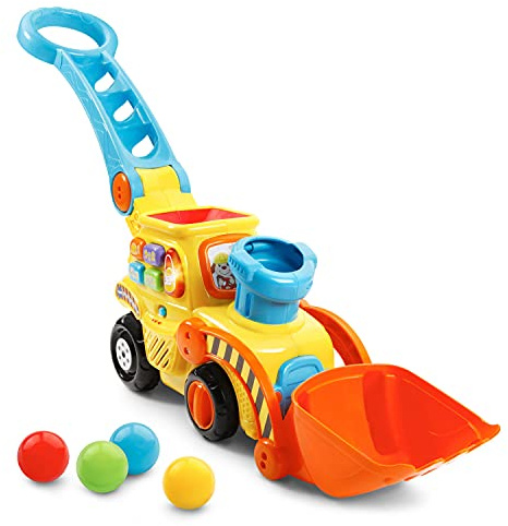 VTech Pop-a-Balls Push and Pop Bulldozer, Yellow