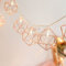 Vintage Lampshade Geometric Lights,KINGCOO 3.3M/10ft 20LED Rose Gold Metal Lantern Polygonal Battery Operated Fairy String Lights for Home Bedroom Garden Wedding Party Decoration (Warm White)