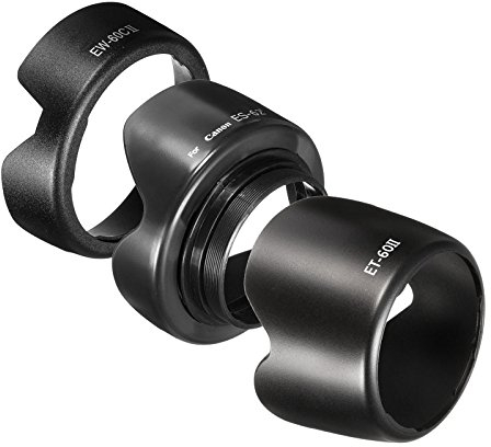 MASUNN Parasol EW-60C II ET-60 ES-62 para Canon EF 18-55mm 55-250mm 50mm F 1.8