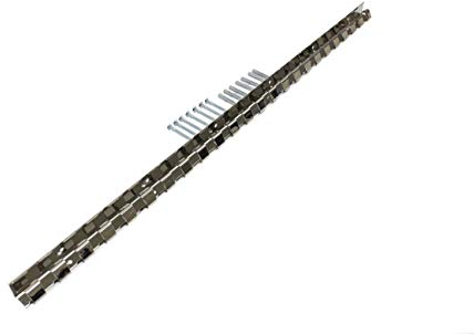 Hakenleiste, Aufhängeschiene aus Edelstahl, zur Montage von PVC Streifen, für einen Streifenvorhang, Lamellenvorhang, Stallvorhang, Industrievorhang (984 mm lang)