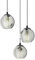 EGLO Hängelampe Ariscani, 3-flammige Cluster Pendelleuchte Esstisch, Hängeleuchte aus Metall in schwarz und Rauchglas, Esszimmerlampe hängend, E27 Fassung, Ø 42,5 cm