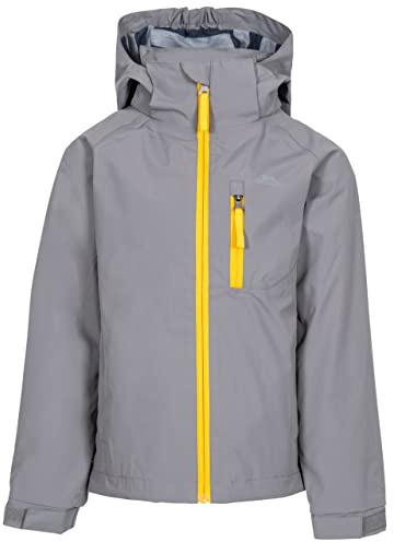 Trespass Overwhelm Waterproof Jacket with Removable Hood - Storm Grey, 7/8
