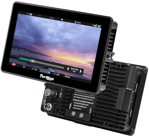 Portkeys BM5 IV 5.5 2000nit Camera Control Field Monitor Dual Screen Camcorder Monitor for Sony Canon RED KOMODO ARRI Z CAM Nikon BMPCC, Aluminum Housing 100% Rec.709 Color Gamut Manual Log Mode
