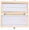 Wooden Slide Storage Box, Akozon 50PCS Biology Glass Prepared Microscope Slides Specimens Wooden Slide Storage Box Case