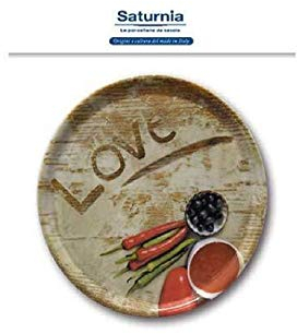 Saturnia Piatto per Pizza, Porcellana, Love, 33 cm