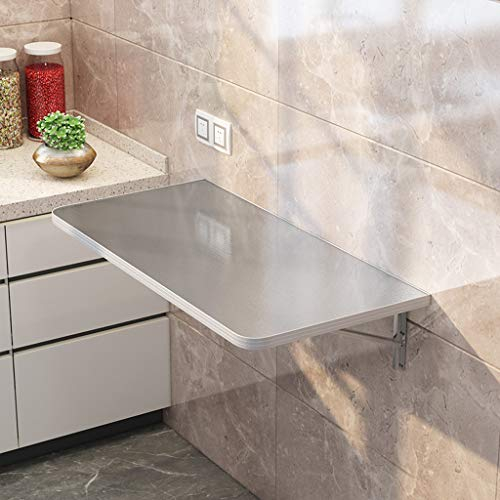 VOCD Klapptisch Wandmontage Edelstahl Tischplatte Computertisch Küchentisch Stützrahmen Laptopständer Für Kleine Räume, Cabrio Schreibtisch