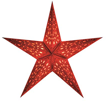 mitienda mit Liebe gemacht Papierstern Mono Red S zum Beleuchten und Aufhängen Weihnachtsstern Fensterdeko