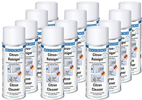 WEICON Citrus-Reiniger, farblos, 400 ml, 12er Set | Universalreiniger, entfernt Fett, Öl, Schmutz, entfernt Schmierstoffe & Klebereste, Citrus-Geruch