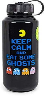 Pac Man Keep Calm and Eat Some Ghosts Wasserflasche aus Kunststoff, fasst 900 ml