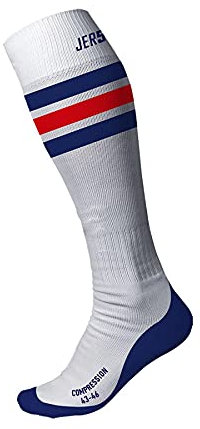 TOP-ON-ICE Schlittschuh-Socken Jersey53 NHL Compression New York Rangers - Weiss 43-46