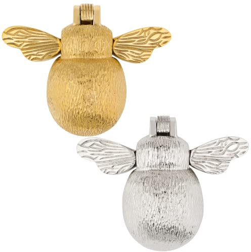 Bee Door Knocker for Front Door | Polished Brass Knockers with Strike Plate | UPVC | Bumblebee Front Door Furniture with a Unique Design (Silver)