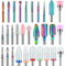 30 Stück Nagelbohrer-Bits, 0.9 cm (3/32 Zoll), Keramik-Bohrer für Nägel, Acryl, Diamant-Nagelhaut-Efile-Hartmetall-Entferner für Zuhause, Salon, Gel, Maniküre, Pediküre-Werkzeuge (inklusive 3 Etueln)