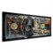 Kunstgestalten24 100 Dollar New York Stier Bild Pop Art Style Leinwandbild | Kunstdruck | Wanddeko | Street Art | Gemälde | Comic Bilder | Wandbild Leinwand Modern 50x20x2cm