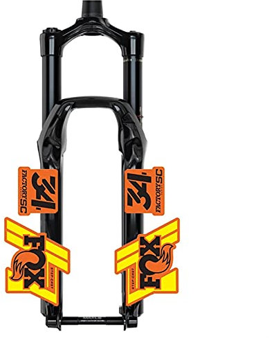 BINGYUAN Autocollants à Fourche à vélos F-O-X34 Autocollants Avant Fork Avant Vélo de Montagne Vélo Vélo F-O-X 34 Autocollants à vélo imperméables (Color : Yellow Orange)