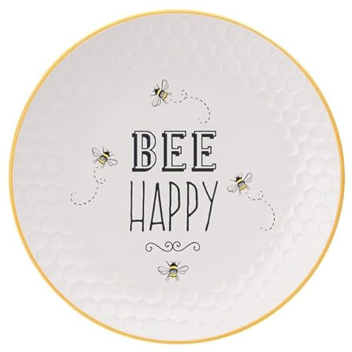 ENGLISH TABLEWARE Bee Happy Side Plate, Yellow