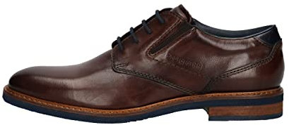 bugatti Homme Chaussures Business en Cuir avec imprégnation Longue durée et Coupe Extra-Large, Marron Foncé, 45 EU