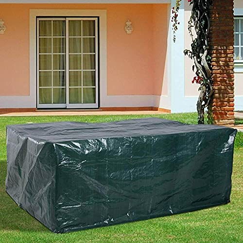 RICHIE Abdeckung für Gartenmöbel wasserdichte Schutzhülle Anti-UV Abdeckplane Atmungsaktiv Polyethylen für Gartentische Terrassenmöbel Rechteckig (Grün 180x120x70cm)