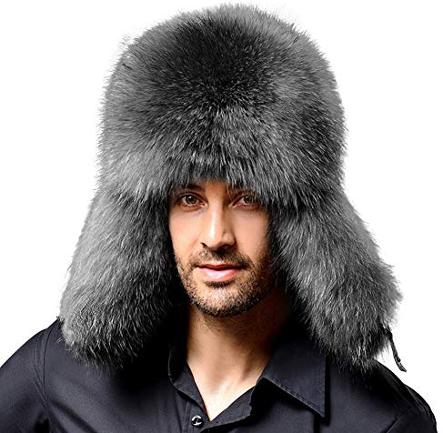 Fliegermütze Herren Winterhut Super Dick Fellmütze Kunst Fuchs Wintermütze Winddicht Russenmütze Ohrenschützer Pilotenmütze Weich Damenmütze Wintermütze Russische Mütze
