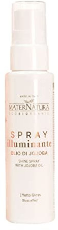 Maternatura, Spray Illuminant pour Cheveux à l'Huile de Jojoba, Action Anti-Frisottis et Gloss, Certifié Bio, Made in Italy - 100 ml
