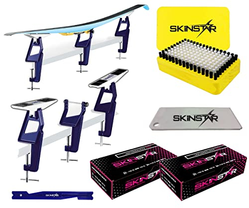 SkinStar Skispanner Profi Langlauf LL Skiwachs-Set Skiwax Skihalterung 6-teilig
