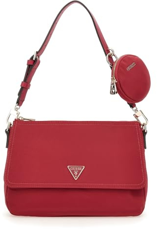 GUESS Eco Gemma Top Zip Shoulder Bag Magenta