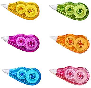 Trsnzul Korrekturroller 12 Stück Korrekturmaus Mini-Korrekturband Correction Tapes Korrekturband Roll Maus White Out Tape Pocket Korrekturroller Klebebandroller für Büro und Schule
