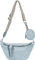 styleBREAKER Damen Halbmond Crossbody Schultertaschen Set 3-Teilig, Schultergurt mit Muster, Schlüsselanhänger, Börse 02012398, Farbe:Hellblau