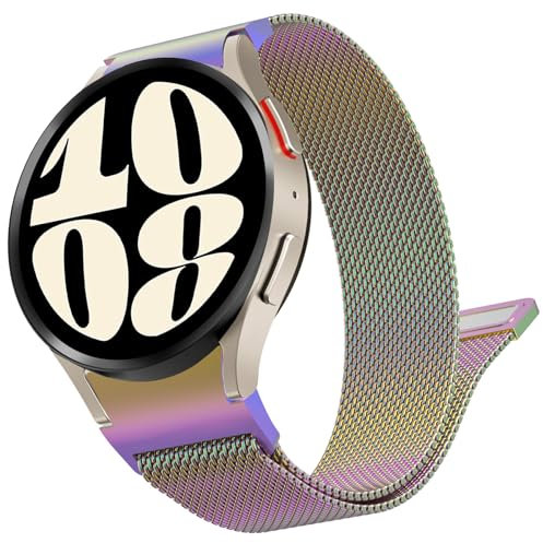 Bracelet Supore Milanese en Acier Inoxydable pour Galaxy Watch 7/6/5/4 40mm 44mm et Watch 5 Pro 45mm Femme Homme