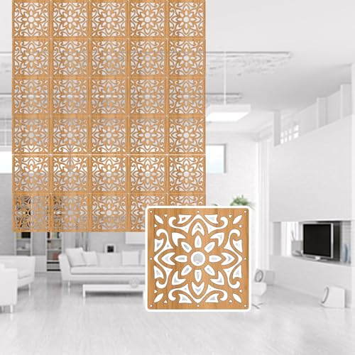 Paravants Raumteiler Raumteilerplatten zur Deckenmontage, wandhängende Trennwand/temporärer Wandschirm for Wohnzimmer, Schlafzimmer, Heimdekoration, 10 20 30 40 50 60 70 80 90 100 Stück Holz-Kunststof