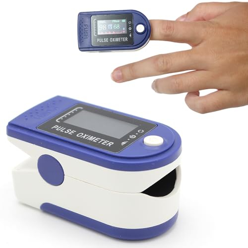 FISHTEC - Oximeter mit LCD-Display, drehbar, Pulsanzeige, Sauerstoffsättigungsrate, Perfusionsindex und Batteriestand, Anzeige mit Zahlen und Grafik – Infrarot-Radius intern