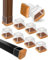 32PCS Square Chair Leg Floor Protectors with Wrapped Felt, Chair Leg Covers for Hardwood Floors, Silicone Chair Feet Furniture Pads Floor Protectors, No Noise and No Scratches(L-Clear)