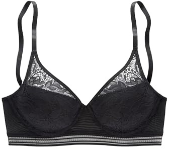 s.Oliver Push-Up BH in schwarz mit Spitze