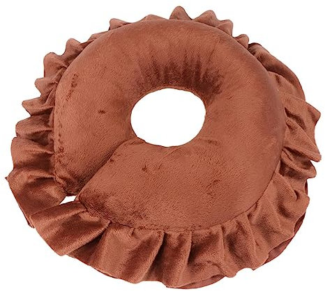 Housoutil 1stück U-förmiges Massagekissen Für Gesichts Und Nackenentspannung Salon Kopfstütze Mit Lochdesign Für Bequemes Atmen Für Schönheitssalons Und Reisen Dunkles Kaffee-farbton