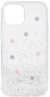 IDEAL OF SWEDEN Durchsichtige Handyhülle mit erhöhten Kanten und Nicht vergilbenden Materialien, fallgetesteter Schutz mit transparentem Finish, kompatibel mit iPhone 15 (Snowflake)