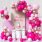 Kit Arco Palloncini Fucsia, 105Pezzi Macaron Fucsia Palloncini Rosa Oro Rosa Con Palloncini Coriandoli Oro Rosa Per Ragazze Donne Compleanno Baby Shower Battesimo Matrimonio San Valentino