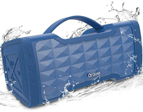 oraolo Altoparlante Bluetooth forte 40 W wireless portatile grande altoparlante suono stereo, impermeabile IPX6, supporto ingresso USB/AUX, microfono integrato per feste all'aperto a casa