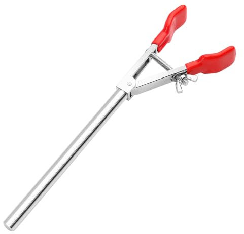 stonylab Abrazadera de Laboratorio de 2 Garras, Robusta y Ajustable, Abrazadera Giratoria Multifuncional para Accesorios de Laboratorio, Longitud Total de 220 mm