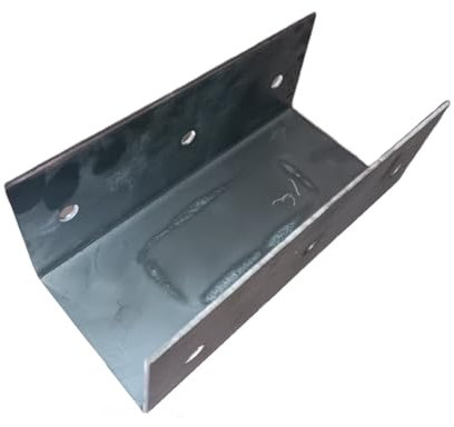 Profilo a U CON FORI DI FISSAGGIO in ferro grezzo, varie misure ((confezione N°2 pezzi U 51x51 mm))