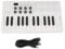 MIDI Controller, 25 Key BT USB MIDI Keyboard Controller with 8 MPC Beat Pads 8 Backlit Drum Pads 8 Assignable Knobs Music Production Software