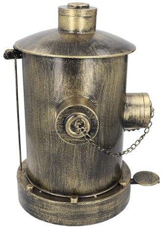 NOENNULL Poubelle de Bouche D'incendie Rétro en Fer, Poubelles de Cuisine, Poubelle de Grande capacité avec Seau Intérieur, Poubelles à Pédale pour Bar Domestique, Restaurant