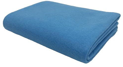 EDGEAM Bastelfilz 100x90cm Filzstoff 1,4mm dick Filz zum Basteln Polyester Felt Fabric für Handarbeit DIY Nähprojekt Patchwork Dekorationen (Hellblau, 100cm x 90cm)