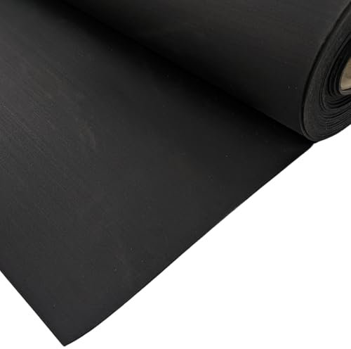 Gym Rubber Flooring Crumb Roll Matting- Black- 1m Wide - 5mm Thick - Durable - Non Slip (3m Long)