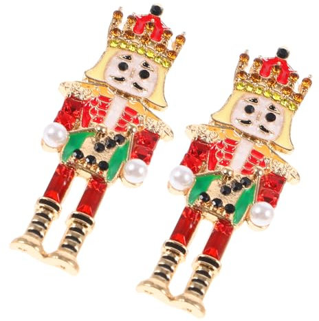 LALADEFIEE Unique Nutcracker Earrings Holiday Drop Earrings for Women Christmas Decor Earrings Comfortable Zinc Alloy