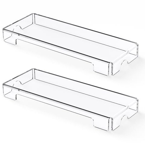 WINFFOR Acryl-Tastatur-Abdeckung, 2 Stück, Staubschutz für mechanische Tastaturen, Computer-Tastatur-Abdeckung, Tastaturschutz, passend für 43,2 cm (17 Zoll) Tastatur (kristallklar)