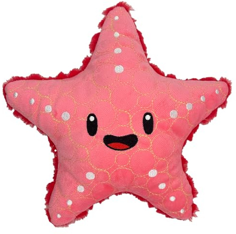 Bite Force Deep Sea Tough Plush Toy for Dogs - Built with Kevlar, Multi-Layered with Reinforced Seams, Durable Dog Toy. Squeaker for Interactive Play. Ideal for Strong Chewers (Starfish) | Built with Kevlar, Multi-Layered with Reinforced Seams, Dog Toy with Squeaker for Interactive Play. Ideal for Strong Chewers