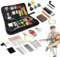 E -Gitarren -Tool -Kit, Gitarren -Setup -Kit, 72x Wartungstool Kit mit Tragetasche, String -Instrumentenzubehör mit Saiten Picks Bridge Pins, Pflegematerial für Akustikgitarre ukulele