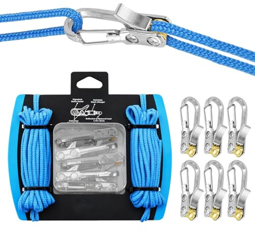 Rope Roller Cam Lock Tensioner, Rope Tightener with Auto-Locking | grade brass roller, stainless steel axles, quick tensioning, rope tightening tool for camping, hiking, boat, box bundling