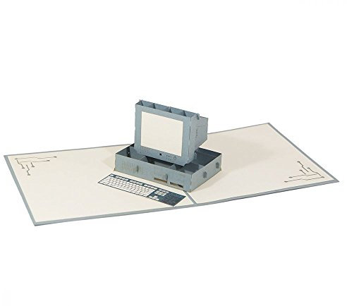Computer - 3D Karte/Pop-Up/Klappkarte - PC als Geburtstagskarte, Grußkarte, Geldgeschenk, Glückwunschkarte, Gutschein-Karte für Gamer